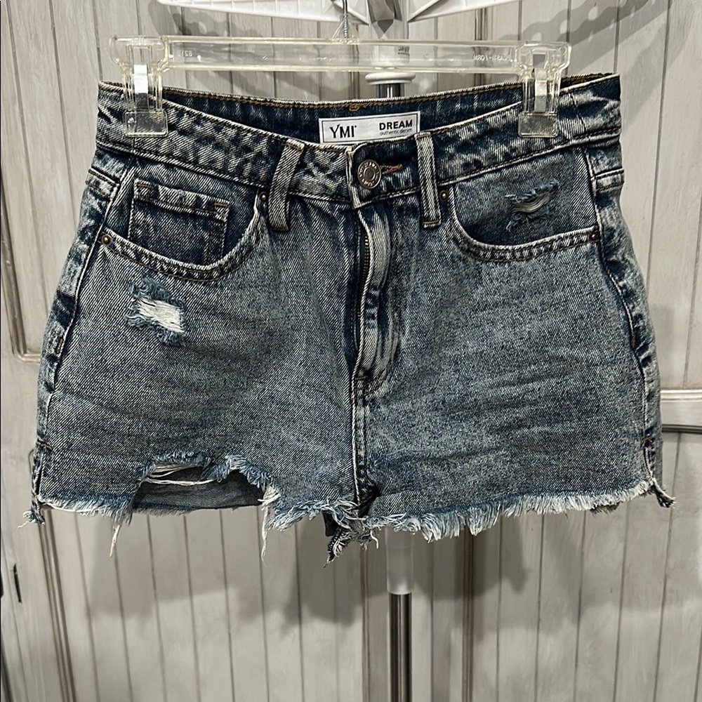 YMI Women's Distressed Jean Shorts